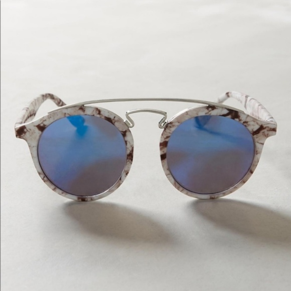 Anthro Everest Marbled Aviator Sunglasses - Picture 2 of 7